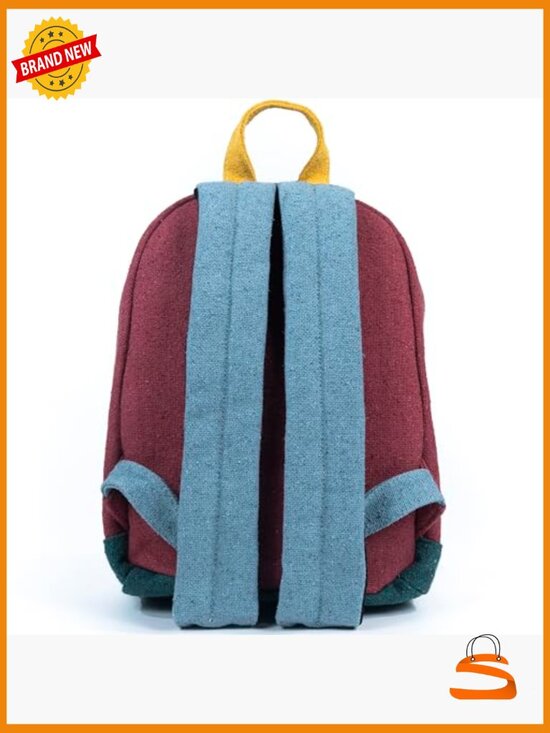 Mini Hemp Backpack with Padded Straps & Hidden Pocket, Eco-Friendly Daypack main image 6
